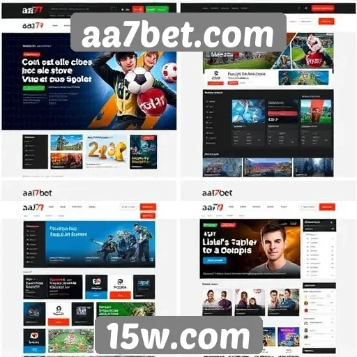 Evolução do design do site aa7bet